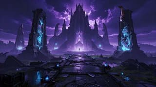 Trending game cover - open world RPG with dark fantasy landscape