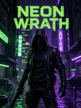 Neon Wraith game cover - augmented hacker in rain-soaked cyberpunk megacity